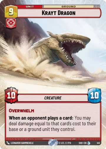 Krayt Dragon (Hyperspace) (441), Shadows of the Galaxy — Star Wars card price