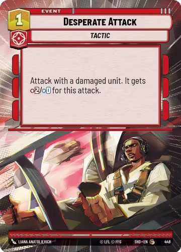 Desperate Attack (Hyperspace) (448), Shadows of the Galaxy — Star Wars card price