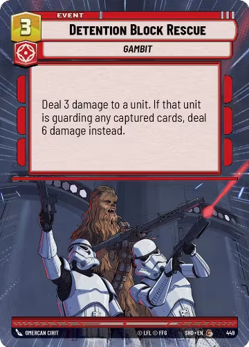 Detention Block Rescue (Hyperspace) (449), Shadows of the Galaxy — Star Wars card price