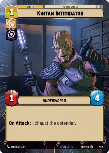 Kintan Intimidator (Hyperspace) (452), Shadows of the Galaxy — Star Wars card price