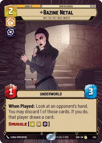 Bazine Netal - Spy for the First Order (Hyperspace) (453), Shadows of the Galaxy — Star Wars card price