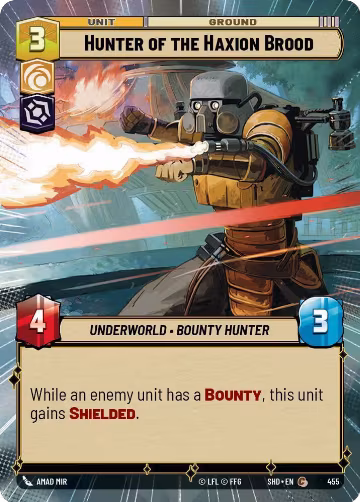 Hunter of the Haxion Brood (Hyperspace) (455), Shadows of the Galaxy — Star Wars card price