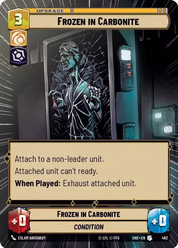Frozen in Carbonite (Hyperspace) (462), Shadows of the Galaxy — Star Wars card price