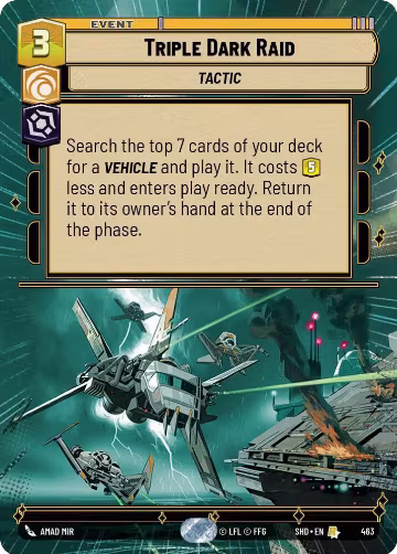 Triple Dark Raid (Hyperspace) (463), Shadows of the Galaxy — Star Wars card price