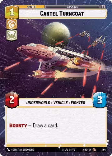 Cartel Turncoat (Hyperspace) (464), Shadows of the Galaxy — Star Wars card price