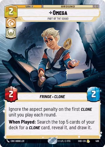 Omega - Part of the Squad (Hyperspace) (466), Shadows of the Galaxy — Star Wars card price