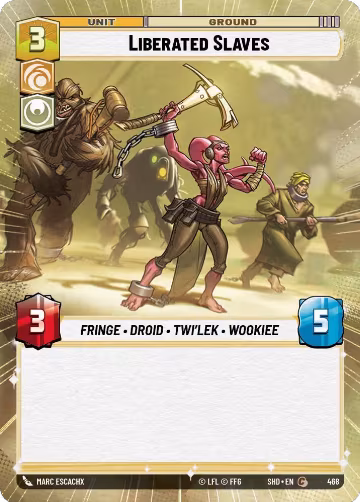 Liberated Slaves (Hyperspace) (468), Shadows of the Galaxy — Star Wars card price
