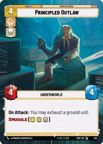 Principled Outlaw (Hyperspace) (469), Shadows of the Galaxy — Star Wars card price