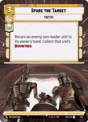 Spare the Target (Hyperspace) (474), Shadows of the Galaxy — Star Wars card price