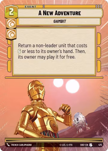 A New Adventure (Hyperspace) (475), Shadows of the Galaxy — Star Wars card price