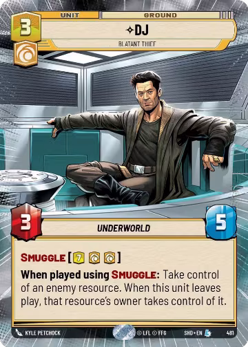 DJ - Blatant Thief (Hyperspace) (481), Shadows of the Galaxy — Star Wars card price