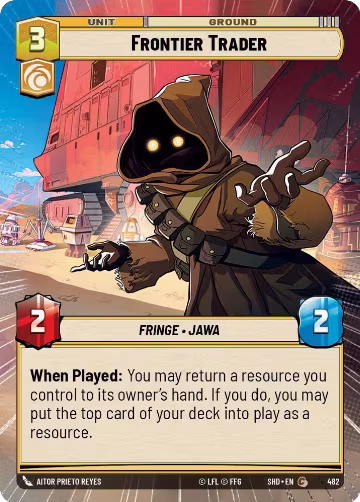 Frontier Trader (Hyperspace) (482), Shadows of the Galaxy — Star Wars card price