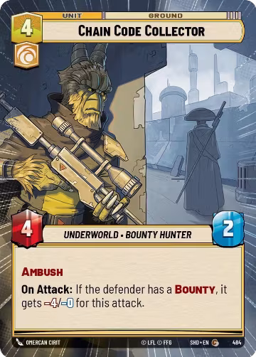 Chain Code Collector (Hyperspace) (484), Shadows of the Galaxy — Star Wars card price