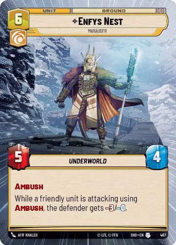 Enfys Nest - Marauder (Hyperspace) (487), Shadows of the Galaxy — Star Wars card price