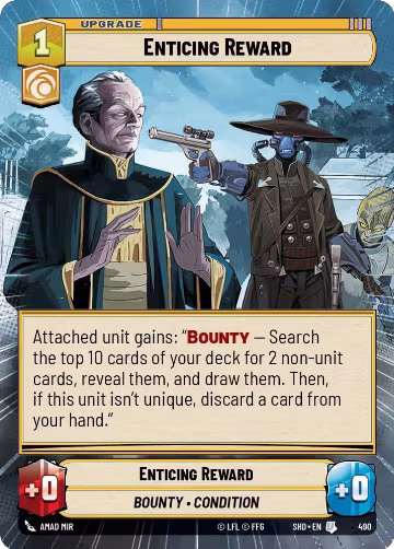 Enticing Reward (Hyperspace) (490), Shadows of the Galaxy — Star Wars card price