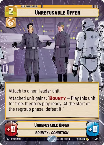 Unrefusable Offer (Hyperspace) (493), Shadows of the Galaxy — Star Wars card price
