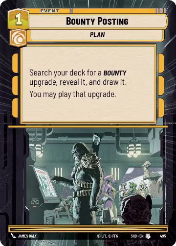 Bounty Posting (Hyperspace) (495), Shadows of the Galaxy — Star Wars card price