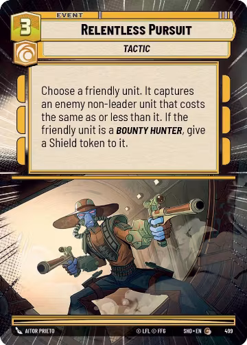 Relentless Pursuit (Hyperspace) (499), Shadows of the Galaxy — Star Wars card price