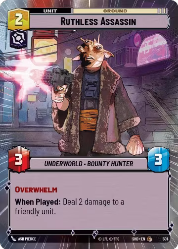 Ruthless Assassin (Hyperspace) (501), Shadows of the Galaxy — Star Wars card price