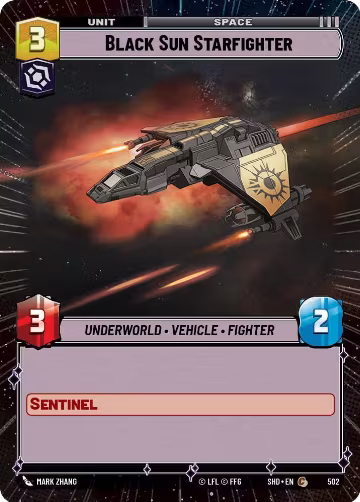 Black Sun Starfighter (Hyperspace) (502), Shadows of the Galaxy — Star Wars card price