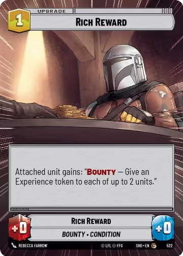 Rich Reward (Hyperspace) (522), Shadows of the Galaxy — Star Wars card price