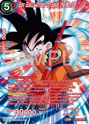 Son Goku, Attack to Save the World (SPR) (BT25-009), Legend of the Dragon Balls — DB Super card price