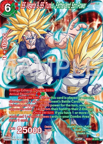 SS Vegeta & SS Trunks, Father and Son Power (SPR) (BT25-128), Legend of the Dragon Balls — DB Super card price
