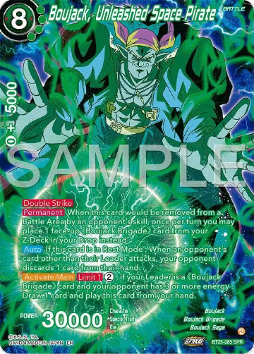 Boujack, Unleashed Space Pirate (SPR) (BT25-085), Legend of the Dragon Balls — DB Super card price