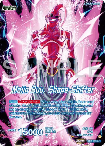 Majin Buu // Majin Buu, Shape-Shifter (SLR) (BT25-037), Legend of the Dragon Balls — DB Super card price
