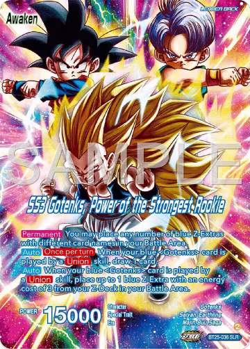 Gotenks // SS3 Gotenks, Power of the Strongest Rookie (SLR) (BT25-036), Legend of the Dragon Balls — DB Super card price