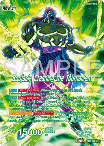 Boujack Brigade // Boujack, Crashing the Tournament (SLR) (BT25-071), Legend of the Dragon Balls — DB Super card price