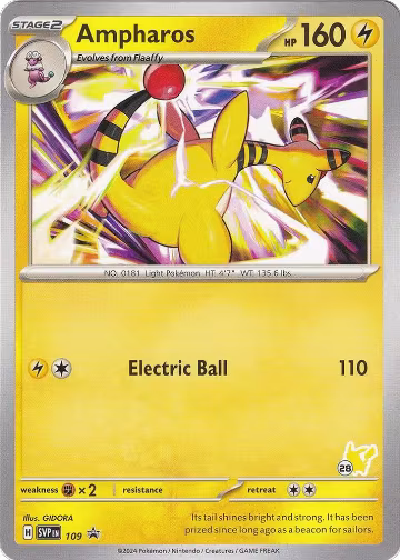 Ampharos - Pikachu 28 (109) — card price