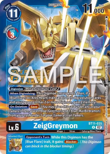 ZeigGreymon (2024 Regionals Finalist) (BT11-031 R), Dimensional Phase — Digimon card price