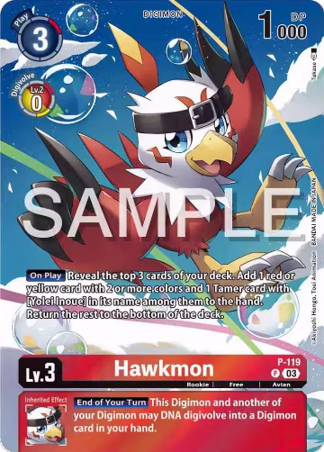 Hawkmon - P-119 (Digimon Adventure 02: The Beginning Set) (P-119 P), Digimon Promotion Cards — Digimon card price