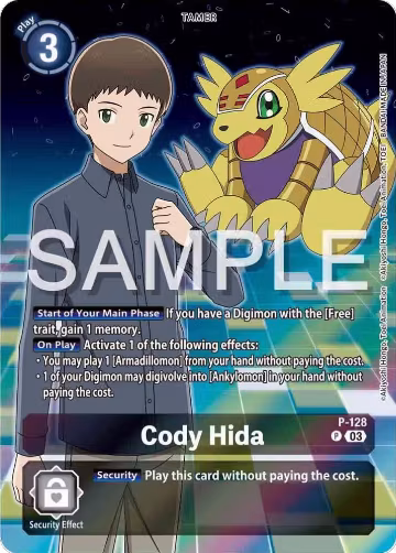 Cody Hida - P-128 (Digimon Adventure 02: The Beginning Set) (P-128 P), Digimon Promotion Cards — Digimon card price
