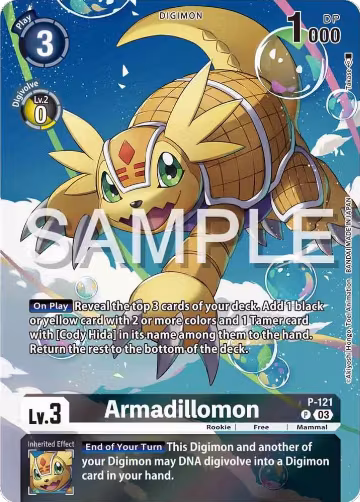 Armadillomon - P-121 (Digimon Adventure 02: The Beginning Set) (P-121 P), Digimon Promotion Cards — Digimon card price