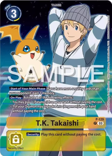 T.K. Takaishi - P-129 (Digimon Adventure 02: The Beginning Set) (P-129 P), Digimon Promotion Cards — Digimon card price