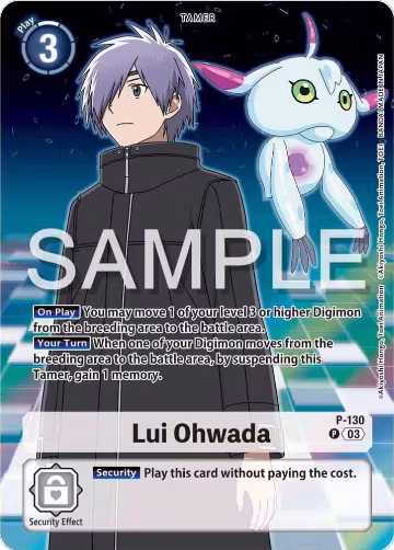 Lui Ohwada - P-130 (Digimon Adventure 02: The Beginning Set) (P-130 P), Digimon Promotion Cards — Digimon card price