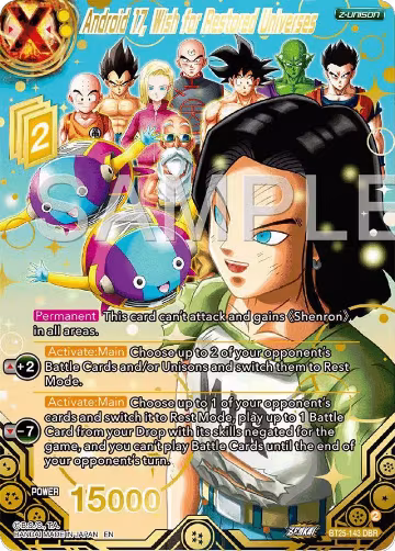 Android 17, Wish for Restored Universes (DBR) (BT25-143), Legend of the Dragon Balls — DB Super card price