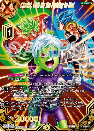 Cheelai, Wish for the Fighting to End (DBR) (BT25-144), Legend of the Dragon Balls — DB Super card price
