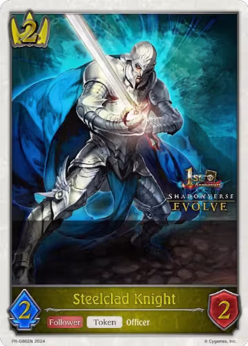 Steelclad Knight (1st Anniversary Stamped) (PR-086EN), Shadowverse: Evolve Promo Cards — Shadowverse card price
