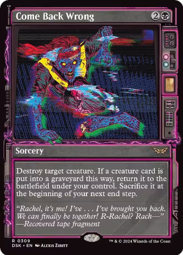 Come Back Wrong (Showcase) (309), Duskmourn: House of Horror — Magic card price