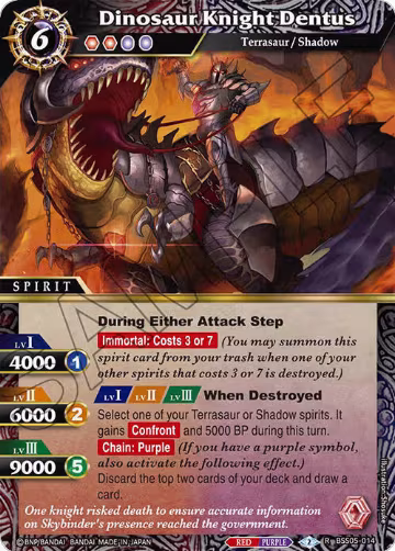 Dinosaur Knight Dentus (BSS05-014), Strangers in the Sky — Battle Spirits card price
