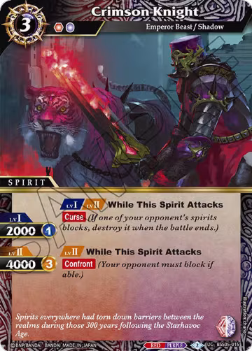 Crimson Knight (BSS05-015), Strangers in the Sky — Battle Spirits card price