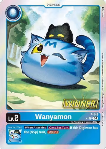 Wanyamon - P-148 (Store Tournament 2024 Jul. - Sep. Winner Pack) (P-148 P), Digimon Promotion Cards — Digimon card price