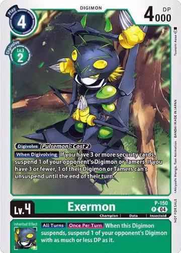 Exermon - P-150 (Store Tournament 2024 Jul. - Sep. Participation Pack) (P-150 P), Digimon Promotion Cards — Digimon card price