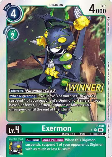 Exermon - P-150 (Store Tournament 2024 Jul. - Sep. Winner Pack) (P-150 P), Digimon Promotion Cards — Digimon card price