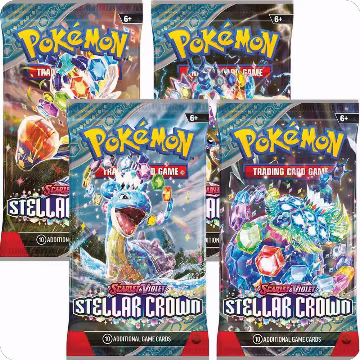 Stellar Crown Booster Pack Art Bundle [Set of 4], Stellar Crown — Pokémon sealed product price