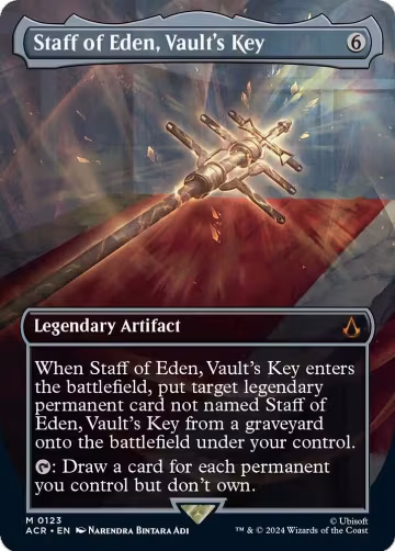 Staff of Eden, Vault's Key (Borderless) (123), Universes Beyond: Assassin's Creed — Magic card price