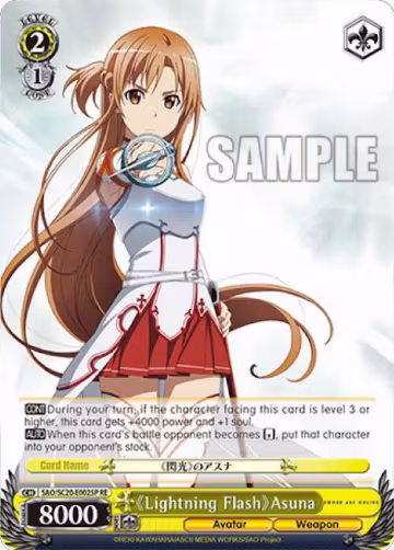 Lightning Flash Asuna (SP) (SAO/S20-E002SP RE), Sword Art Online Chronicle Set — Weiß Schwarz card price
